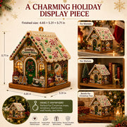 3D Wooden Christmas House Diamond Art Kit, Pearl Rhinestone DIY Ornament | Pearl Ornament, Diamond Painting, Holiday Decor, 3D Design, Adult Craft Kit
