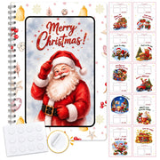 Christmas Gift Card Book for Adults- 5x7 Merry Christmas Giftcard Booklet | Christmas Festive Designs |10 Themed Pages |DIY Spiral Binding |Add Cards, Cash, Coupons | Write-In Notes