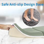 JJGoo Bath Kneeler with Elbow Rest Pad Set, 1.5 inch Kneeling Pad Mat for Bathtub Baby Bathing Parents, Painless Foam Mat with Toy Organizer Pockets, Non-Slip for Baby and Toddler Bathing