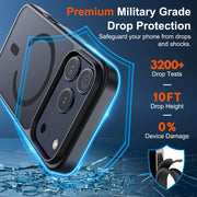SUPFINE Magnetic for iPhone 18 Pro Max Case/17 Pro Max Case Black | With Screen Protector, Translucent Matte, Compatible with MagSafe, Military Grade Drop Proof, Rugged Shockproof Protective