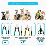 Candure Pet Nail Clippers Professional Trimmer, Blue, Large to Medium Pets | Suitable for puppies, cats, rabbits, and guinea pigs. Safety Guard to Prevent Over-Cutting Toenails and Includes a Nail File