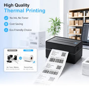 Thermal Shipping Label Printer 4x6 Bluetooth Label Maker for Small Business | Wireless Mailing Shipping Printer for USPS UPS Amazon Shopify Etsy - Compatible with iPhone Android Windows & Mac (Black)