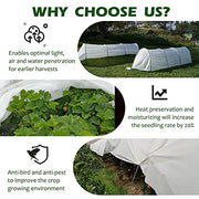 JUNKOGO Plant Freeze Protection Cover, 7x25 FT Floating Row Cover | Frost Cloth Winter Garden Blanket for Cold Weather and Shade, Perfect for Outdoor Vegetables, Trees, Greenhouse