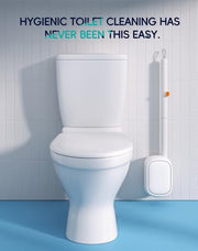 LFBEAR Disposable Toilet Cleaning System - Toilet Brush Kit with 36 High-Performance Refills, Wall Mounted Toilet Brush and Holder for Deep Cleaning Bathroom (Toilet Brush+18 Refills)