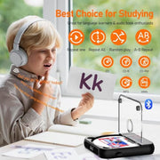 ENVYCLOUD CD Player Portable with Dual Stereo Speakers, Rechargeable Portable CD Player with Bluetooth for Home with Headphones,Black