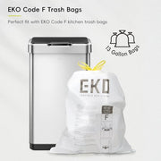 EKO Mirage-T 50 Liter / 13.2 Gallon Touchless Rectangular Motion Sensor Trash Can or Recycling Bin, Brushed Stainless Steel Finish