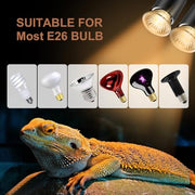 Lachesan 50W Uva Light Bulbs 4-Pack, Turtle Heat Lamp for Reptile | E26 Base Fit for Reptiles and Amphibian Tanks, Terrariums and Cages, Works with Various Lamp Fixtures