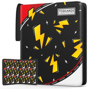 Trading Card Binder 9 Pocket,Card Binder 900 Pockets,Card Book Holder Cards with 50 Removable Sleeves,3-Ring Zip Design MTG/TCG/Sport Collectible Trading Card Albums Gifts for Boys and Girls (Black)