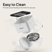 VOLUAS Automatic Cat Feeder, 4L Timed Dry Food Dispenser for Cats & Dogs | Programmable Portion Control, Up to 4 Meals Daily, Dual Power Supply, Power-Off Memory, 10-Second Voice Recorder