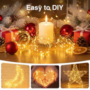litogo 4 Pack Fairy Lights Battery Operated with Timer, 10FT String Lights | 30 LED Mini Fairy Light, Waterproof Soft Wire Lights for Indoor Home Bedroom Wedding Christmas Decorations, Warm White
