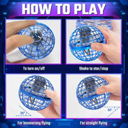 Sosuy Flying Orb Ball Toy Blue 2026, Magic Boomerang Ball Hover Drone | Floating Glowing Fidget Spinner Dazzling Lights, Cool Hover Drone Outdoor, Xmas Gift For Kids Boys Girls Teens Ages 6 7 8 9+