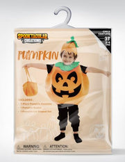 Spooktacular Creations Halloween Pumpkin Costume Kids with Basket Outfit for Toddler Child Halloween Dress Up Party