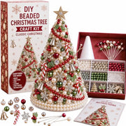 POETRYDRAW DIY Beaded Christmas Tree Craft Kit for Adults, A01 | 3D Holiday Bead Art Mosaic Kit, Handmade Tabletop Desk Decoration, Christmas Crafts for Beginners & Holiday Decor