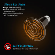 DOMICA 150W 2 Pack Reptile Heat Bulb, Beared Dragon Ceramic Heat Emitter, E26 No Light Night Use Heater Bulbs for Turtle, Lizard, Snake, Amphibians, Pet Brooder Coop Chicken (150W-Large Tank)