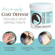 COAT DEFENSE Trouble Spot Drying Paste for Horses - Natural Equine Wound Care That Provides Safe & Effective Relief from Scratches, Sweet Itch, Summer Sores, Proud Flesh, Mud Fever, Girth Rot (10 Oz)