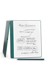 Like-New Amazon Kindle Scribe (64GB) - Your notes, documents and books, all in one place. With built-in AI notebook summarization. Includes Premium Pen - Metallic Jade