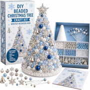 POETRYDRAW DIY Beaded Christmas Tree Craft Kit for Adults, A01 | 3D Holiday Bead Art Mosaic Kit, Handmade Tabletop Desk Decoration, Christmas Crafts for Beginners & Holiday Decor