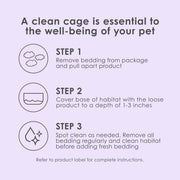 Kaytee Clean & Cozy Lavender Paper Bedding for Guinea Pigs, 49.2 Liters | Fresher habitats with rabbit bedding. Hamster bedding for small pets. 99% dust-free, absorbs 6x, lavender bedding
