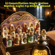 Magic Mix Potion Kit for Kid Age 10+ Light Up Mist Cauldron Girls Witch Toy | Light Sound Mist Cauldron, Light-Up Stand, Retro Lantern, 12 Zodiac Potion Set, Birthday Back to School Gift for Girls 10-12