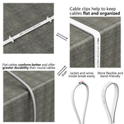 Jadaol Cat6/Cat6A Ethernet Cable 50FT Flat with Clips 10Gbps Network, White | 1FT 3FT 5FT 10FT 15FT 20FT 25FT 30FT 35FT 50FT 60FT 75FT 100FT 150FT 200FT LAN Patch Cable for Router, Modem, Switch, Gaming