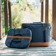 CleverMade Tahoe Collapsible Cooler Bag, Medium Travel Cooler, Ocean | Keep Food and Drinks Cold Without Bulky Storage | The Leak-Resistant Liner Contains Meltwater, and the Frame Folds Flat