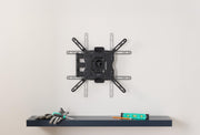 Amazon Basics Full Motion Articulating TV Wall Mount, with Swivel and Tilt, for 26" to 55" TVs and Flat Panels up to 80 Lbs, VESA Compatible, Single Stud, Black