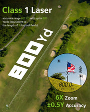 Acer Gadget Golf Rangefinder with Slope On/Off, 800/1200Yards, Golf Gifts | 6X Magnification with Flag Pole Locking Vibration, Rechargeable Battery with Magnetic Stripe, Golf Accessories for Men.