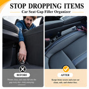 Orvifuly Car Seat Gap Filler 2 Pack for Toyota RAV4 & 4Runner | Fits Grand Highlander, Highlander & Sequoia; EVA gap organizer with emergency window breaker and 1 magnetic sunglasses holder