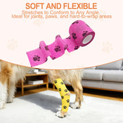 AVINLI 6 Rolls Vet Wrap Cohesive Bandage, Self Adhesive | Non-Woven Pet First Aid Tape for Dogs, Cats, Horses, Wound Care, Sticks Only to Itself, Safe & Comfortable, 2 Inch x 5 Yards
