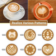 Milk Frothing Pitcher, 600ml (20oz) Milk Frother Cup Stainless Steel Jug Steaming Pitcher, Milk Coffee Cappuccino Latte Art Barista Steam Pitchers Milk Jug Cup with Decorating Pen