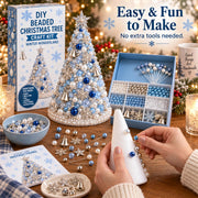 POETRYDRAW DIY Beaded Christmas Tree Craft Kit for Adults, A01 | 3D Holiday Bead Art Mosaic Kit, Handmade Tabletop Desk Decoration, Christmas Crafts for Beginners & Holiday Decor