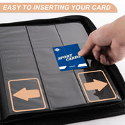 TiopLior Zip MTG Card Binder with 432 Side Loading Pocket - fits TCG Baseball Football Sports Cards - Easy to Insert Collection Binder - Black
