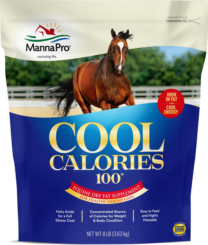 Manna Pro Cool Calories 100 Horse Supplement, High-Calorie, 8 lb Bag