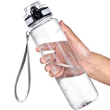OLDLEY Water Bottle, 32oz Motivational Sports Water Bottle with Time Marker - Times to Drink - Tritan, BPA Free, Wide Mouth Leakproof, Clear (1 Bottle)