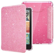 MoKo Case for 7" Kindle Paperwhite 12th Gen & Colorsoft 2024, Glitter Pink | Scratch-Proof, Sparkly Clear Back, Full Protection, Light Shell, Auto Wake/Sleep,for Kindle Paperwhite & Colorsoft 2024/2025