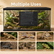 Aiicioo Reptile Heating Pad - Hermit Crab Heater Heat Mat for Reptiles Snake Lizard Terrarium 8 Watt