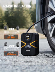 AstroAI S1 Tire Inflator Portable Air Compressor 12V DC with Digital Gauge | Preset Pressure Auto Shut-Off LED Light Fast Inflation, 150 PSI Compact Air Pump for Car Tires, Motorcycles, Bikes, Balls