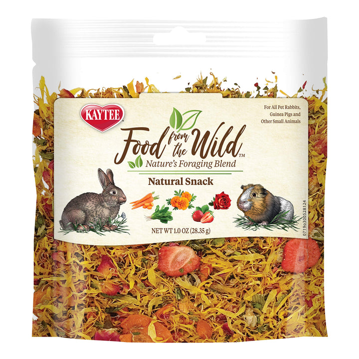 Kaytee Food from the Wild Natural Snack for Rabbits & Guinea Pigs, 1 Oz | Daily variety. Whole-ingredient guinea pig treats and rabbit food topper. No added sugars, fillers, hay topper