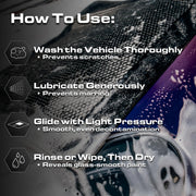 Blackline Synthetic Clay Towel 12"x12" - Clay Bar Alternative, Detailing | Synthetic clay towel lifts tar, sap & road film for a glass-smooth finish. Smoother than a clay bar, reusable, preps for wax