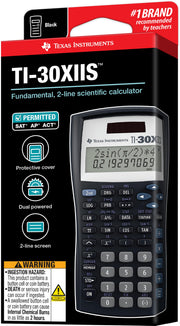 TI-30XIIS Scientific Calculator Texas Instruments, Black | Two-line calculator; Statistics and Advanced Scientific Functions