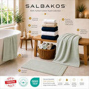 SALBAKOS Luxury 100% Turkish Cotton Bath Sheet 40x80 in (1-Piece, Gray) | Extra Large Jumbo Oversized Bathroom and Beach Towel, Super Soft Highly Absorbent Thick Premium Hotel Quality, Made in Turkey