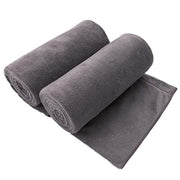 JML Microfiber Bath Towel with Hanging Loop, 2 Pack, 30" x 60", Grey | Oversized, Soft & 7X Absorbent, Fast Drying, No Fading, Lint Free Microfiber Towel for Sport, Travel, Fitness, Yoga