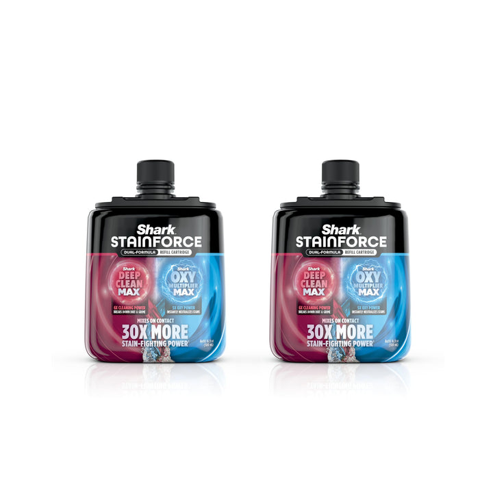 Shark StainForce 2-Pack Refill Cartridge, Stain & Odor Remover, BNDHXCM500 | Dual-Formula for Shark StainForce Portable Stain Cleaner, for Carpet, Area Rug, Upholstery, Cars & Outdoors, 2x 16.9oz