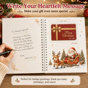 Christmas Gift Card Book, Merry Christmas Gift Card Book for Adults Teens | Spiral Bound Birthday Gift Card Booklet for Gift Cards, with 12 Self‑Adhesive Dots,DIY Christmas Xmas Gift Card Book for Kids