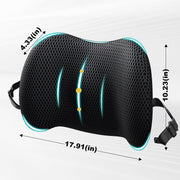 BYMECOST Lumbar Support Pillow for Car, Memory Foam Car Back Cushion | Car Seat Back Pillow for Driving, Adjustable Strap, Ergonomic Lower Back Support Pillow, Office Chairs and Wheelchairs