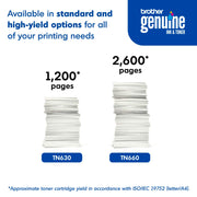 Brother Genuine High Yield TN660 Toner Cartridge, Replacement, Page Yield Up to 2600, Amazon Dash Replenishment, Black, 1 Pack