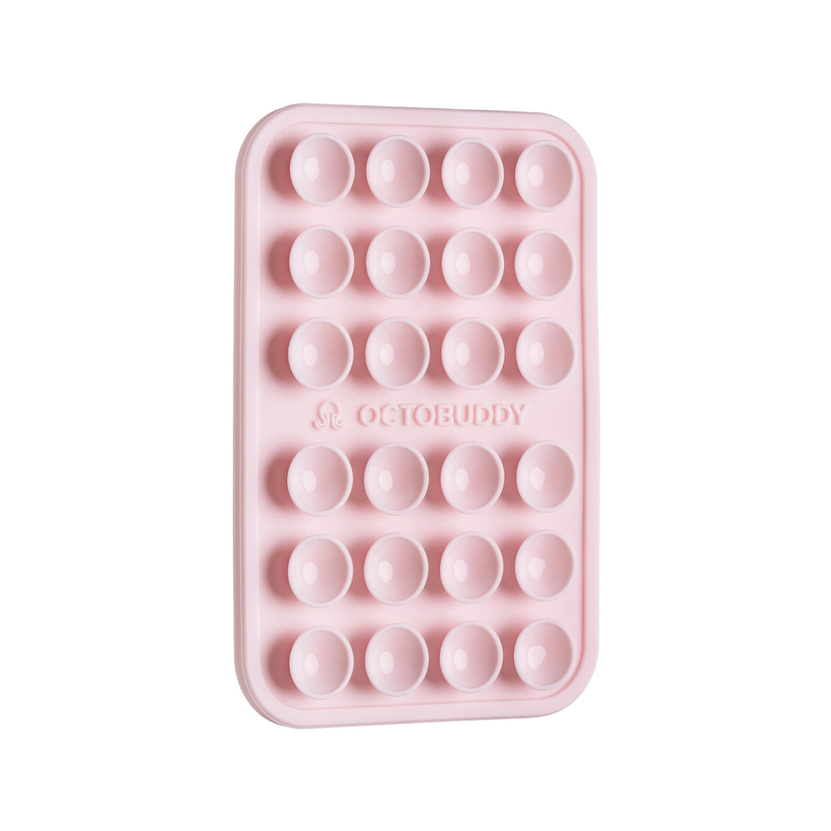 OCTOBUDDY Classic - Silicone Suction Phone Case Adhesive Mount, Chalk Pink | Hands-Free, Strong Grip Holder for Selfies and Videos - iPhone and Android Compatible - 2.25″ x 3.25″