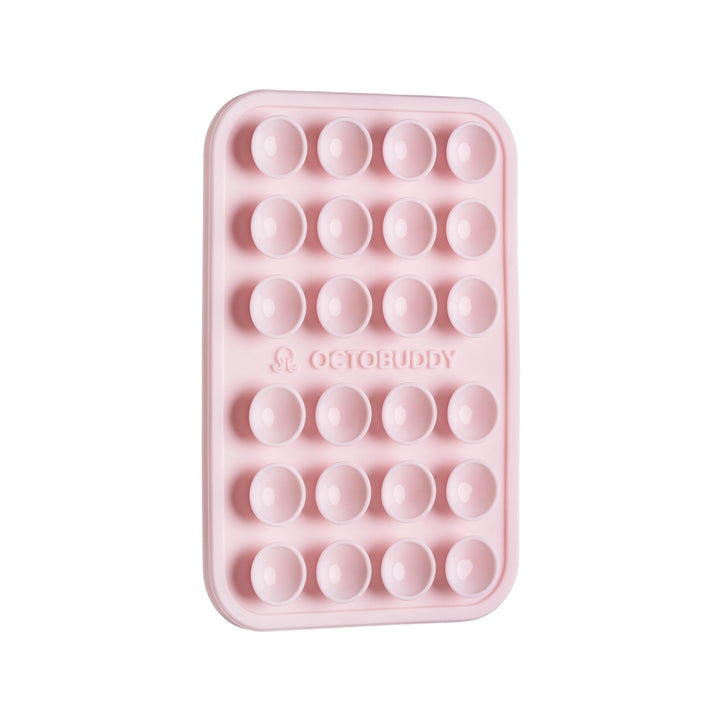 OCTOBUDDY Classic - Silicone Suction Phone Case Adhesive Mount, Chalk Pink | Hands-Free, Strong Grip Holder for Selfies and Videos - iPhone and Android Compatible - 2.25″ x 3.25″