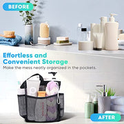 EUDELE Mesh Shower Caddy Portable for College Dorm Room Essentials, Shower Caddy Dorm with 9-Pocket Large Capacity for Beach, Swimming, Gym, Camping, Travel essentials