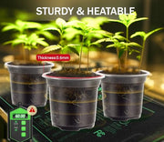 30 Pack Clear Nursery Plant Pots, 3.5/4/5 In with Drainage Holes, 20 Labels | High Transparency (Clear View of Root Growth), Variety Pack, Good Drainage, 20 Pack Easy-ID Plant Labels